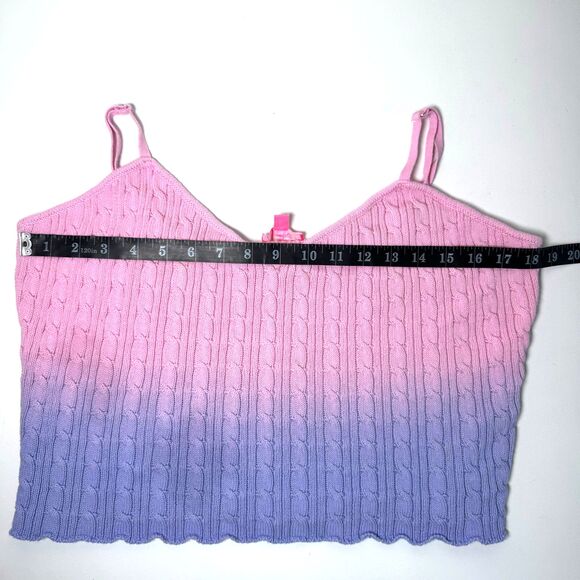 Sugar Thrillz x Dolls Kill Sweater Set 2X Pink Purple Ombre Cable Knit Y2K Fairy - Picture 11 of 14
